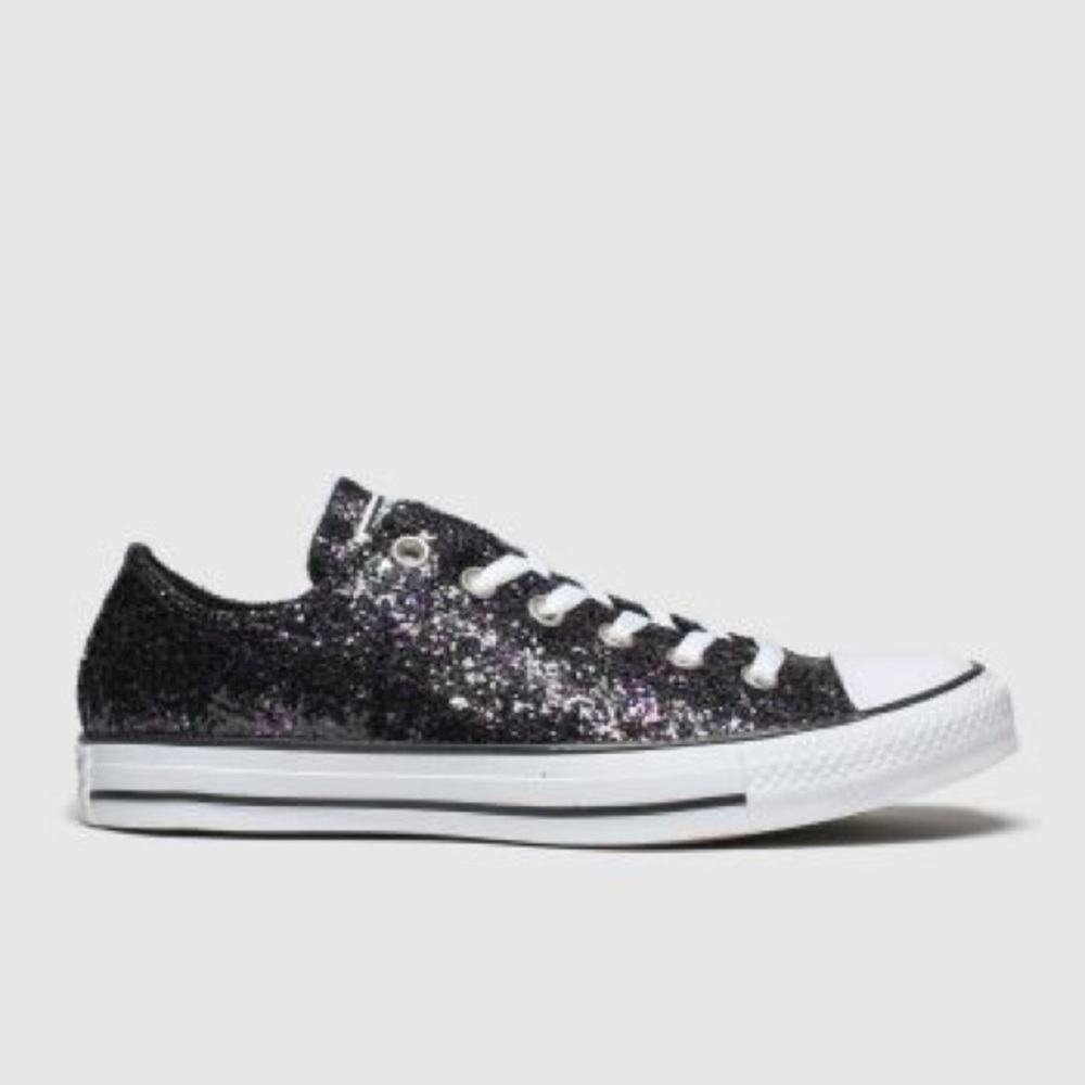 🖤Black sequin coverse🖤